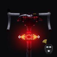 【Ready Stock】♞﹍✟ D44 Smart Bike Turning Signal Cycling Taillight Intelligent USB Bicycle Rechargeable Rear Light Remote Control LED Warning Lamp