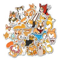 【LZ】✼✷  Animal dos desenhos animados Graffiti Corgis Adesivos para Crianças Cute Dog Sticker Pack Pegatinas PVC impermeável Presente do brinquedo Mala Guitarra 50Pcs