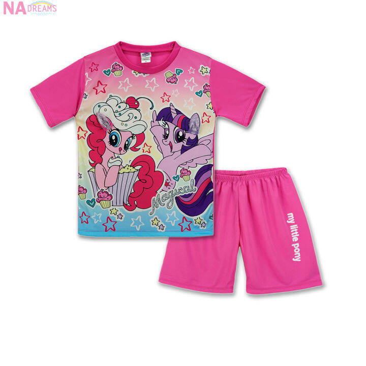 my-little-pony-ชุดเซตเด็ก-ชุดเสื้อกางเกงสปอร์ต-ชุดเด็กผู้หญิง-ลายโพนี่-จาก-nadreams-สีชมพู