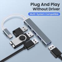 [HOT HAIXWLXKWW 589] 4พอร์ต USB 3.0 Hub ความเร็วสูง Type C อะแดปเตอร์แยกสำหรับอุปกรณ์เสริม Multiport HUB 4 2.0พอร์ต