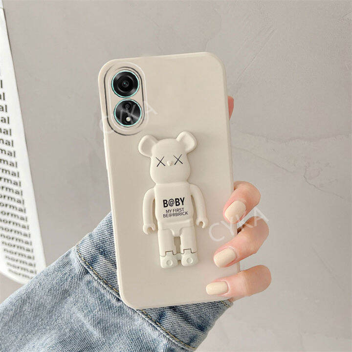 เคสโทรศัพท์มือถือ-oppo-a78-nfc-4g-5g-เคสพร้อมแป้นยึดเท้าหมีสำหรับ-oppoa78-4g-แฟชั่นป้องกันเลนส์กล้องผิวสัมผัสนุ่มเคส-oppo-a78-5g