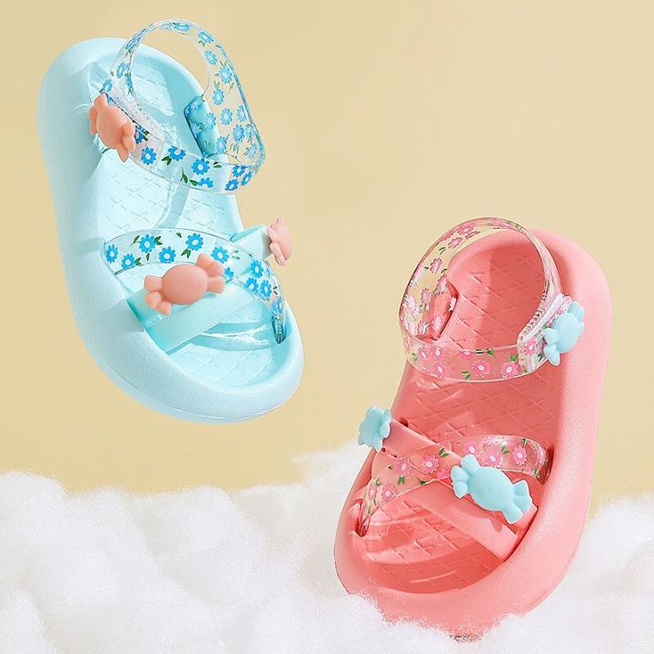 New Girls Sandals Summer Sweet Cute Candy Colors Toddlers Princess Shoes  Kids Beach Shoes Water Proof 1-6y Little Girl Shoes 