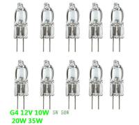 10ชิ้นโคมไฟฮาโลเจนราคาต่ำพิเศษ G4 12V 20W G4 12V 5W/10W/15W/35W/50W หลอดไฟลูกปัดต่อหลอดไฟฮาโลเจนคริสตัล