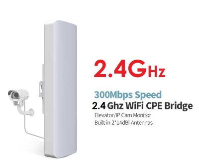 Wireless Outdoor CPE Router WIFI 2.4GHz 300Mbps WiFi Bridge Access Point AP Antenna WI-FI Repeater