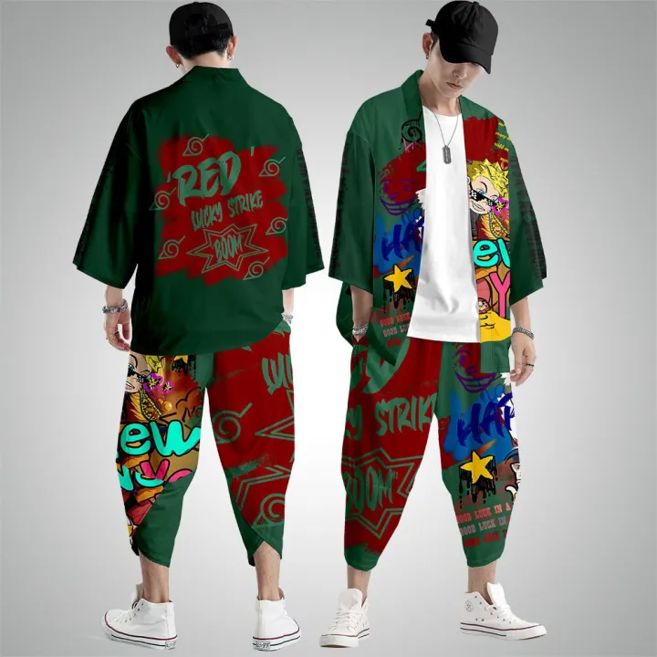 Yukata Haori Men Japanese Kimono Cardigan Men Samurai Costume Clothing