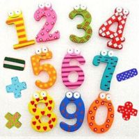 ✕ Party Gift Home Decor Multicolor Wooden Fridge Magnet Educational Toy Symbol Alphabet Numbers Cartoon Baby Kid