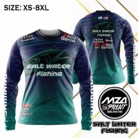 (All sizes are in stock)   Baju Pancing saltwater fishing angled version T SHIRT sublimation | UV resistant clothing Diaoyu Islands Wild  (You can customize the name and pattern for free)