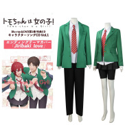 Tomo-chan Is A Girl COS Satoshi Aizawa Junichiro Kubota Cosplay Halloween