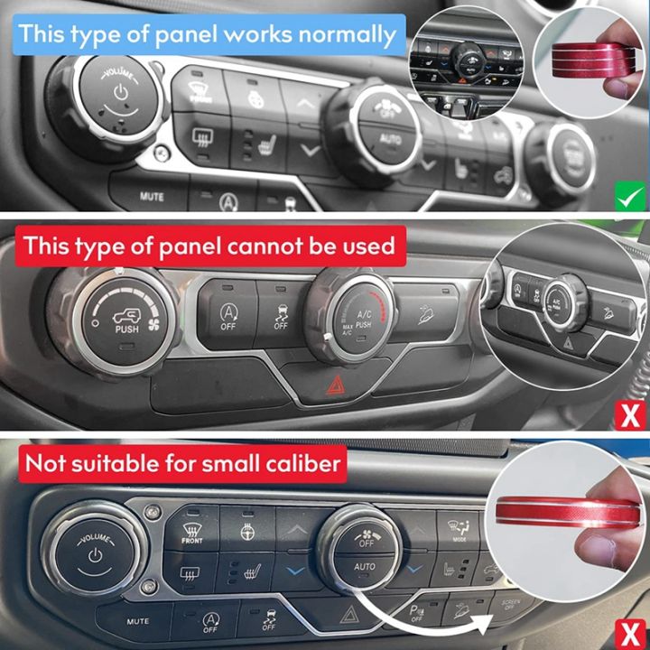climate-volume-knobs-ring-air-conditioner-headlight-switch-trim-cover-for-jeep-wrangler-jl-gladiator-jt-2018-2021