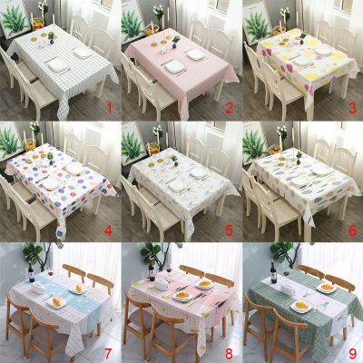 【CW】 137x90cm Rectangula Printed Tablecloth Oilproof Dining Table Colth Cover Oilcloth Antifouling