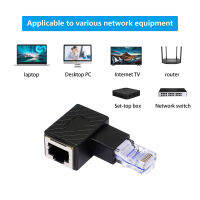 Rj45 Fast Ethernet ชายกับหญิงซ้ายข้อศอกอะแดปเตอร์ Cat5/6 Ethernet Lan Extension Adapter สำหรับ Media Player