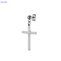 ?【Lowest price】SUTAI 1ชิ้นต่างหูห้อยระย้าสีดำพังก์สำหรับผู้ชายผู้หญิงแฟชั่น