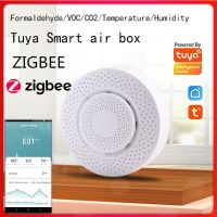 CORUI Tuya ZigBee3.0 Smart Air Box Automation Alarm Smoke Detector Formaldehyde VOC Carbon Dioxide Temperature Humidity Sensor Household Security Syst