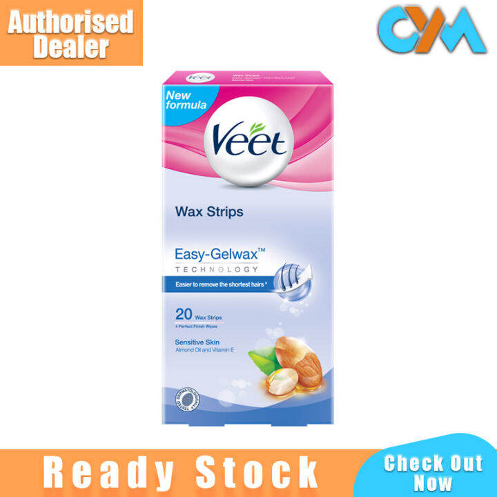 Veet Easy Gelwax Wax Strips For Sensitive Skin Pc Wax Strips For Body