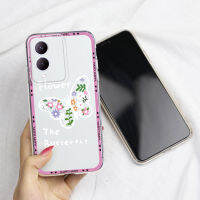 KOSLAM เคสโทรศัพท์ดอกไม้ผีเสื้อที่สวยงามสำหรับ VIVO Y17s Y78 5G Y27 4G 5G Y36 4G 5G Y35 Y02 4G Y02S Y22 Y100 Y56 5G Y77 5G 5G ดีไซน์ใหม่ปลอกโทรศัพท์มือถือ TPU นุ่มในสต็อก