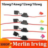 Waterproof Mini Small Medium Auto Fuse Holder 16/14/12/10AWG Car Blade Fuse wire cable 10A 20A 30A 50A fuse Power Socket