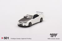 มินิ GT 1:64 Nissan Skyline GT-R (R34) V-Spec II N1 MGT00501-CH RHD ขาว