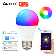Aubess Bóng Đèn LED TUYA WiFi Thông Minh E27 RGBCW Bóng Đèn Alexa Bóng Đèn