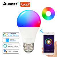 Aubess TUYA สมาร์ท WiFi E27 RGBCW หลอดไฟ LED Lightbulbs Alexa โคมไฟบ้าน Yandex Alice 100-240โวลต์ Dimmable เมจิกหลอดไฟการควบคุมเสียง