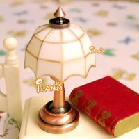 Drop Shipping 1:12 Dollhouse Miniature LED Battery Table Lamp with Switch Battery Operated