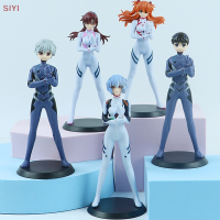 SIYI?Gift?Cheap? ฟิกเกอร์อนิเมะ Evangelion EVA Ayanami Rei Asuka Langley Soryu PVC รูปปั้นหุ่นของเล่นของขวัญสำหรับเด็ก5ชิ้น/เซ็ต