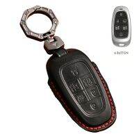 NEW 8Car Key Cover Anti-drop Black Fob Cover For Hyundai For Sonata Leather ag