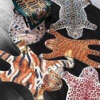 【SALES】 Carpet for Living Room Tiger Leopard Print Plush Bedroom Bedside Mat Home Decoration Cartoon Flufft Rug ковер Tapis Tapete 러그