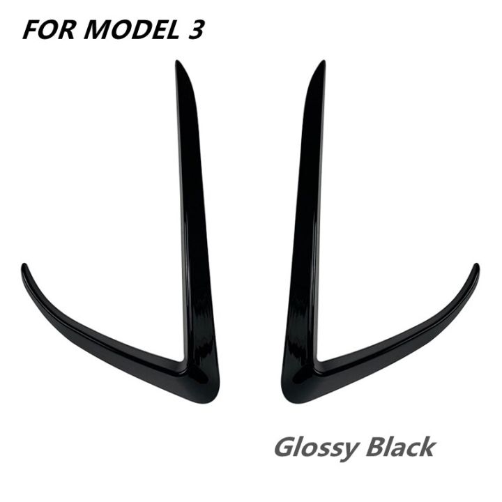 for-tesla-model-3-y-2017-2022-car-front-blade-trim-light-eyebrow-wind-knife-bumper-cover-sticker-abs-fog-lamp-decoration