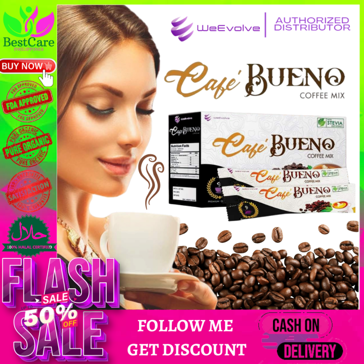 100 ORIGINAL CAFE BUENO Coffee 21g X 7 sachets Boost immune system & Lowers blood sugar and