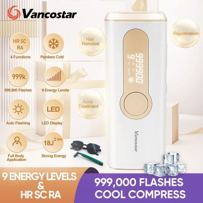 Vancostar Laser Hair Removal 999900 Flash Cool Rejuvenation Acne Treatment For Home Bikini Trimmer IPL Epilator Beauty Device