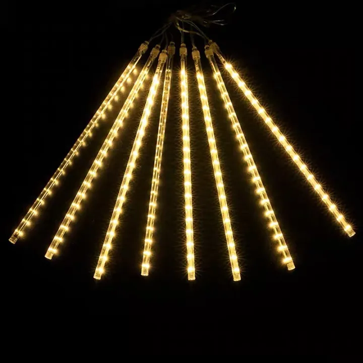 ไฟดาวตกชุด8แท้ง ไฟวิ่ง ต่อกันได้ ขนาด 30CM/80cm ไฟตกแต่งสถานที่ กันน้ำ