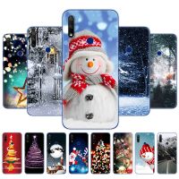 ♀❏¤ For Honor 9X Global Case Back Phone Cover Phone For Huawei Honor 9X Premium STK-LX1 Bumper winter christmas snow tree new year