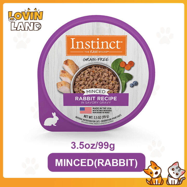 Instinct Grain Free Minced Recipe with Real Rabbit Natural Wet Cat Food
