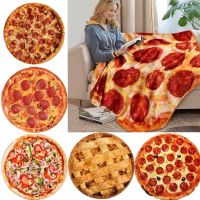 WOSTAR Warm coral fleece tortilla pizza blanket mexican round shape lavash wool sofa plaid plush bedspread winter throw blanket