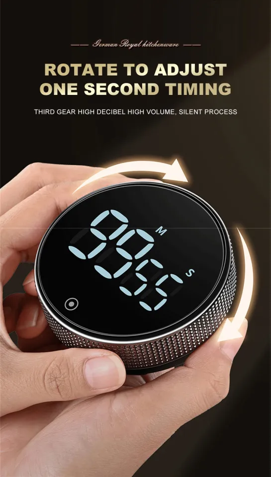 Kitchen Cooking Shower Timer Training Stopwatch Alarm Clock Electronic Cooking  Clock Countdown Timer Magnetic LED Digital LCD Display