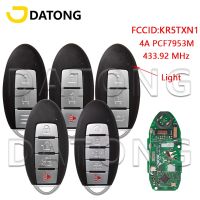 JHTJHNDTGFJHND Datong World Car Key รีโมทคอนโทรลสำหรับ Nisan Rogue Kicks S Sport 2018-2020ชิป4A 433Mhz KR5TXN1เปลี่ยนการ์ด Promixity