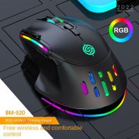 BM502 Wireless Mouse  RGB Rechargeable Mouse Wireless Computer Silent Mause LED Backlit Ergonomic Gaming Mouse For Laptop PC Basic Mice