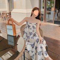 The seaside resort of French jacquard dress female aristocratic temperament design feeling small condole belt skirt