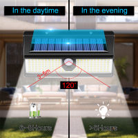 solar led light outdoor garden decoration 190led Lights With 4 working mode IP65 waterproof Solar Motion Sensor Wall Lamps