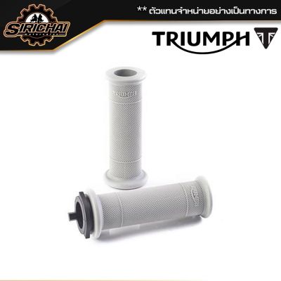 Triumph Gray Diamond Knurl Motorcycle Grip - A2041442
