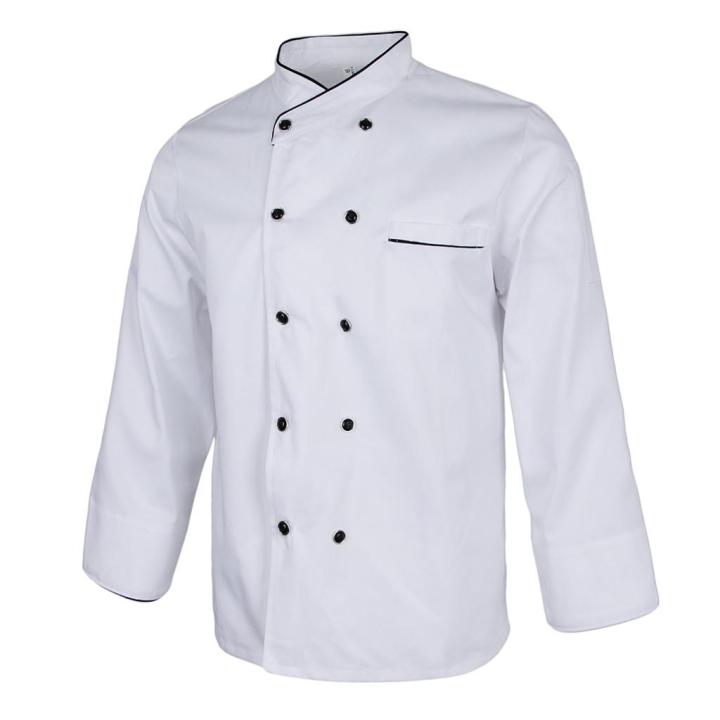 lazaralife-chef-jacket-cook-เครื่องแบบแขนยาวสำหรับร้านอาหารครัวของใช้ในครัวเรือน