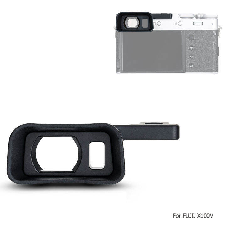 Kiwifotos Extended Eyecup for Fujifilm X100V Camera, 2in1 Hot Shoe Cover Mounted Soft Silicone