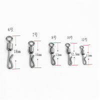 10 pcs ปลาคาร์พตกปลา Rolling Quick Change Swivels Connector Interlock Snap ขนาด 6-12 # Hook Lure Terminal หมุน Pesca อุปกรณ์เสริม-SLPPP STORE