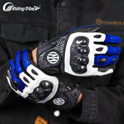 [COD] Motorcycle winter riding mens waterproof warm leather carbon fiber motorcycle retro womens summer breathable