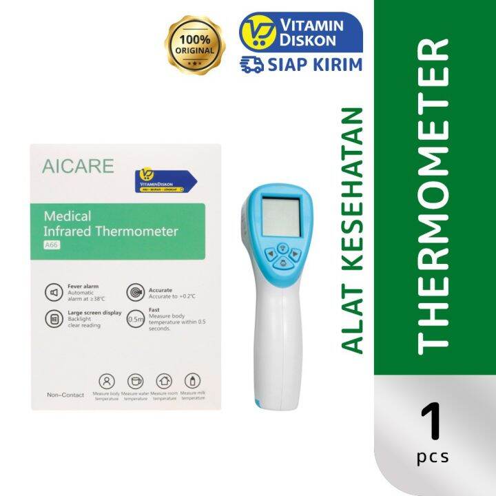 Thermometer Infrared Aicare Model A66 Termometer Non Kontak Lazada