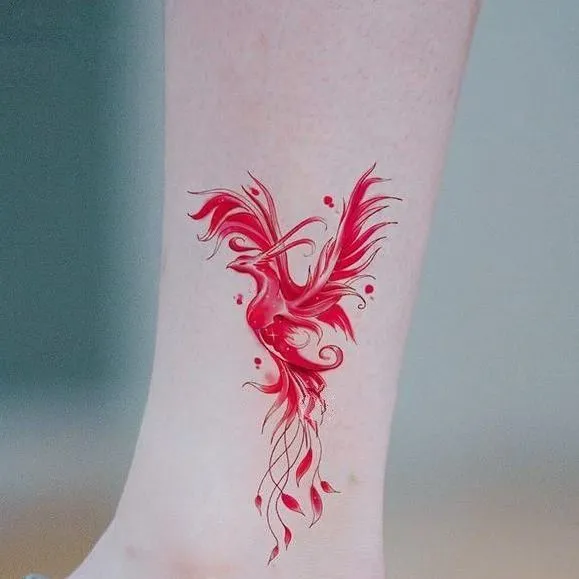 TM Fire Phoenix Tattoo Stickers Waterproof Lasting Small Fresh Couple Ins  Style Collarbone Ankle Tattoo Stickers | Lazada PH