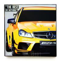 รูปภาพ รถ Mercedes Benz #1 Car เมอร์เซเดส เบนซ์ รูปภาพ​ติดผนัง pop art พร้อมกรอบและที่แขวน กรอบรูป Supercar รถสปอร์ต รถยนต์ แต่งบ้าน ของขวัญ