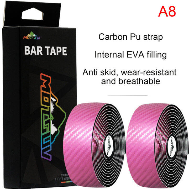 Dtake Soft Road Bike EVA PU Bar Tape Damping AntiVibration Wrap With 2