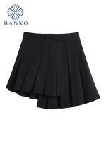 Women Skirt Black High-Waist A-Line Irregular Short Skirts For Girls 2022 Summer Korean Style All-Match Casual Commuter Skirts