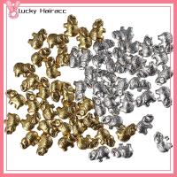 LUCKY HAIRACC 60 PCS โลหะทิเบต จี้ห้อยรูปช้าง เงินโบราณ ช้างสีฟ้า ลูกปัดเงินโบราณสำหรับทำเครื่องประดับ ลูกปัดเว้นระยะรูปสัตว์ช้าง รู: 1mm ลูกปัดรูปสัตว์ การทำหัตถกรรมเครื่องประดับ DIY